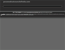 Tablet Screenshot of paramedicalcouncilofindia.com